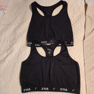 Zyia Black Comfort Racer Back Bras Size L